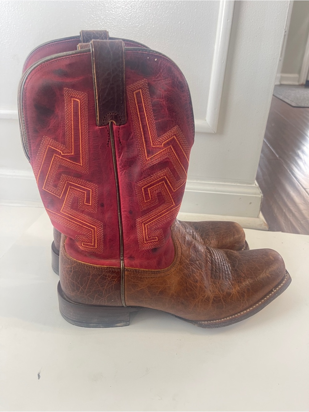 Cody James Weldon Cowboy Boots Red Brown Mens Size 8.5D Western - Picture 5 of 9